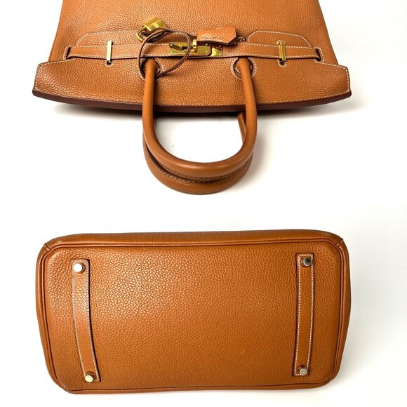 Sold on fashionreloved.com HERMES Togo Birkin 35 Gold on Gold Hardware Bag - Picture 5 of 14